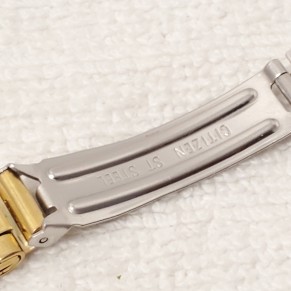 Vintage Citizen Gold Plated Tone Women's Day Date Watch Black Dial S Steel - Picture 9 of 16